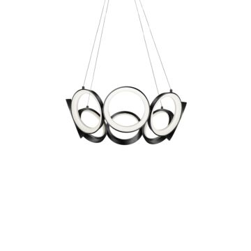 Oros LED Chandelier in Black by Kuzco Lighting