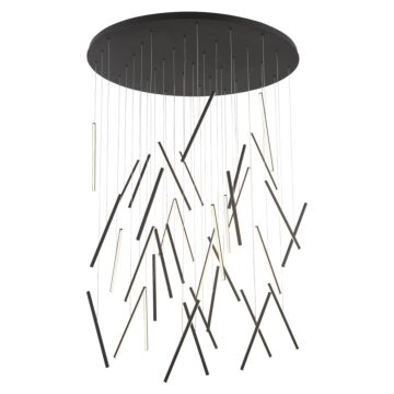 Chute LED Pendant in Black by Kuzco Lighting