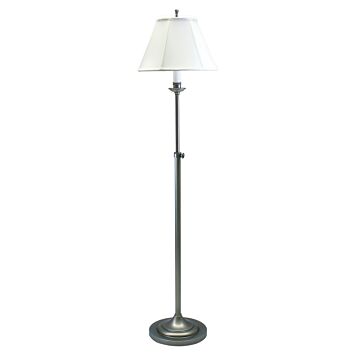 Club 1-Light Floor Lamp in Antique Silver