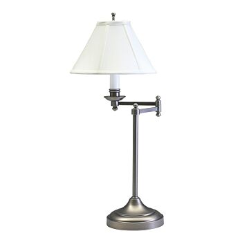 Club 1-Light Table Lamp in Antique Silver