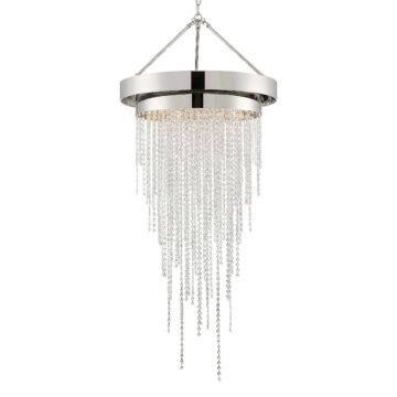 Clarksen Six Light Chandelier in Polished Nickel by Crystorama