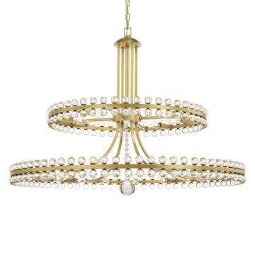 Clover 24 Light Chandelier in Aged Brass by Crystorama