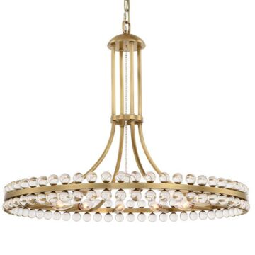 Clover 12 Light Chandelier in Aged Brass by Crystorama