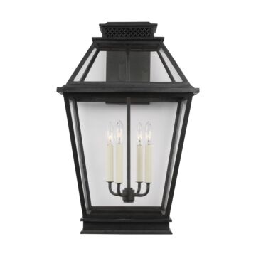 Falmouth Four Light Outdoor Wall Lantern in Dark Weathered Zinc by Visual Comfort Studio