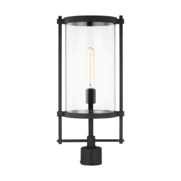 Eastham One Light Outdoor Post Lantern in Textured Black by Visual Comfort Studio