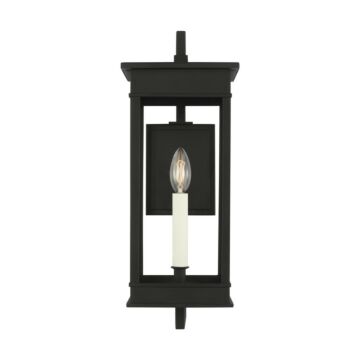 Cupertino One Light Outdoor Wall Sconce in Textured Black by Visual Comfort Studio