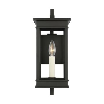Cupertino One Light Outdoor Wall Sconce in Textured Black by Visual Comfort Studio