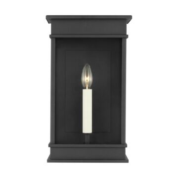 Cupertino One Light Outdoor Wall Sconce in Textured Black by Visual Comfort Studio