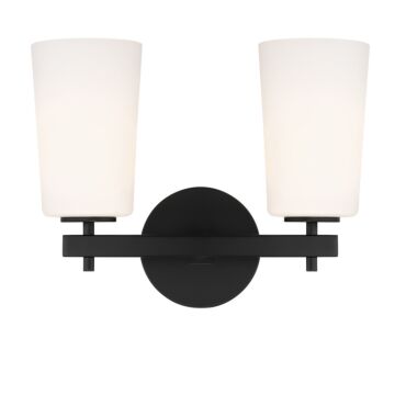 Colton Two Light Wall Sconce in Black by Crystorama