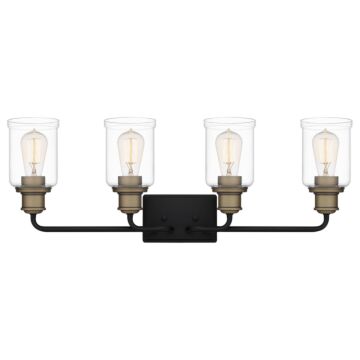 Cox 4-Light Bathroom Vanity Light in Matte Black