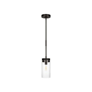 Garrett One Light Pendant in Aged Iron by Visual Comfort Studio