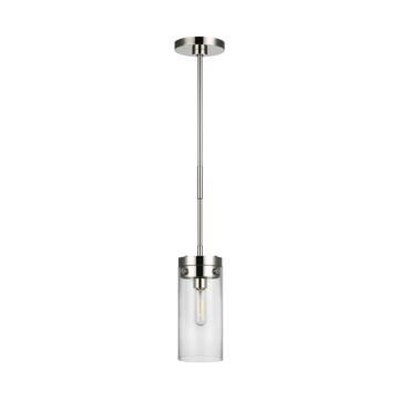 Garrett One Light Pendant in Polished Nickel by Visual Comfort Studio