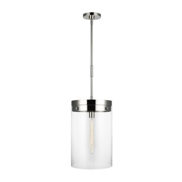 Garrett One Light Pendant in Polished Nickel by Visual Comfort Studio