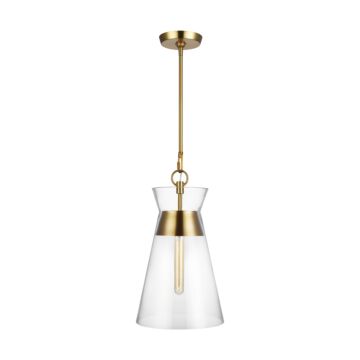 Atlantic One Light Pendant in Burnished Brass by Visual Comfort Studio