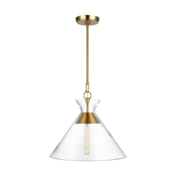Atlantic One Light Pendant in Burnished Brass by Visual Comfort Studio