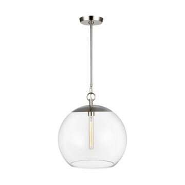 Atlantic One Light Pendant in Polished Nickel by Visual Comfort Studio