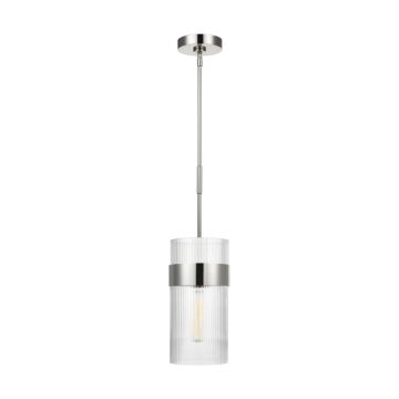 Geneva One Light Pendant in Polished Nickel by Visual Comfort Studio