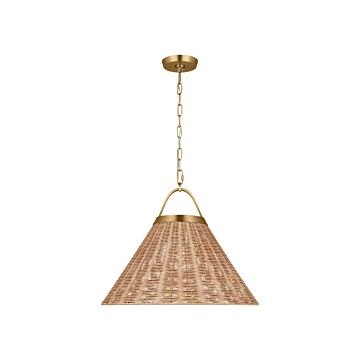 Whitby One Light Pendant in Burnished Brass by Visual Comfort Studio