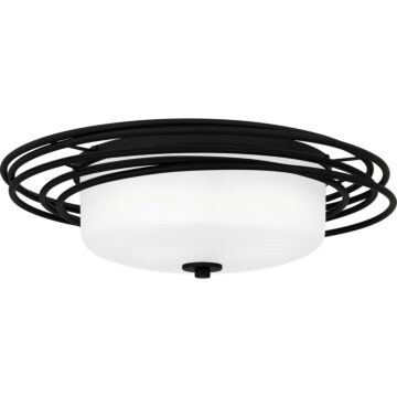 Calliope Two Light Flush Mount in Matte Black by Quoizel