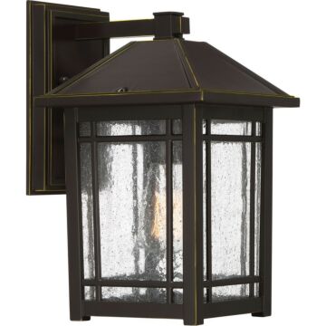 Cedar Point One Light Outdoor Wall Lantern in Palladian Bronze by Quoizel