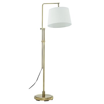 Crown Point 1-Light Floor Lamp in Antique Brass