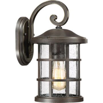 Crusade One Light Outdoor Wall Lantern in Palladian Bronze by Quoizel