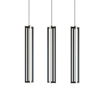 Cass LED Linear Pendant in Black by AFX Lighting