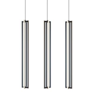 Cass LED Linear Pendant in Black by AFX Lighting