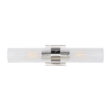 Geneva Two Light Wall Sconce in Polished Nickel by Visual Comfort Studio