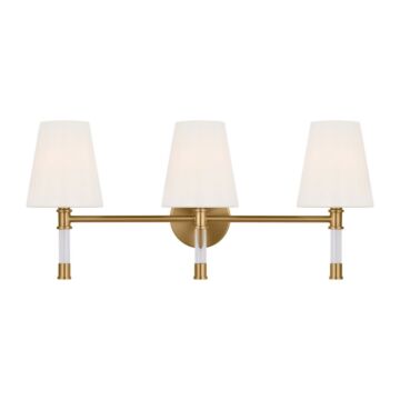 Hanover Three Light Bath Vanity in Burnished Brass by Visual Comfort Studio