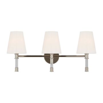 Hanover Three Light Bath Vanity in Polished Nickel by Visual Comfort Studio