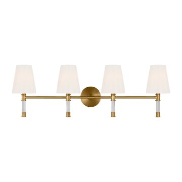 Hanover Three Light Bath Vanity in Burnished Brass by Visual Comfort Studio