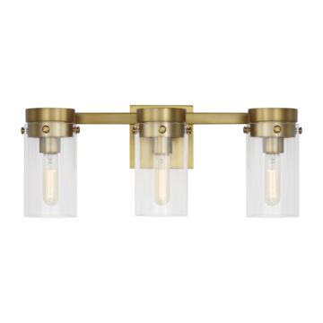 Garrett Three Light Vanity in Burnished Brass by Visual Comfort Studio