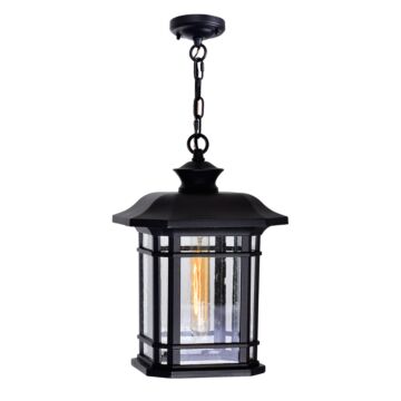 Blackburn One Light Outdoor Pendant in Black by CWI Lighting