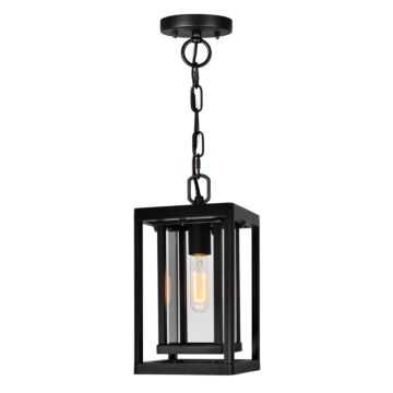 Mulvane One Light Outdoor Hanging Pendant in Black by CWI Lighting