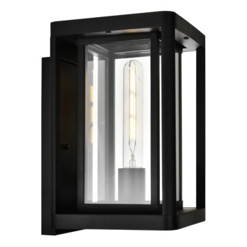 Mulvane One Light Outdoor Wall Lantern in Black by CWI Lighting