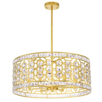 Belinda Six Light Chandelier in Champagne by CWI Lighting