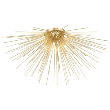 Savannah Eight Light Flush Mount in Gold Leaf by CWI Lighting