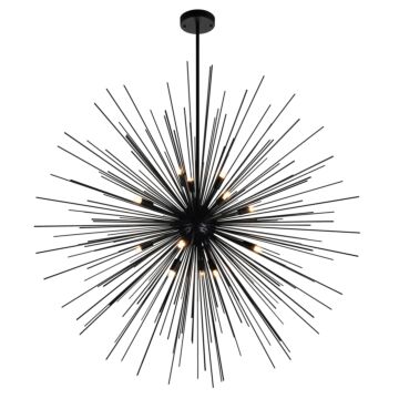 Savannah 14 Light Chandelier in Black by CWI Lighting