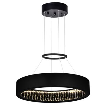 Rosalina LED Chandelier in Matte Black by CWI Lighting