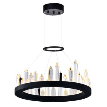 Juliette LED Chandelier in Black by CWI Lighting