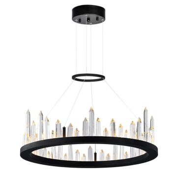 Juliette LED Chandelier in Black by CWI Lighting