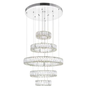 Madeline LED Chandelier in Chrome by CWI Lighting
