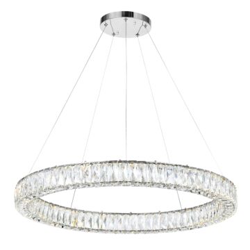 Madeline LED Chandelier in Chrome by CWI Lighting