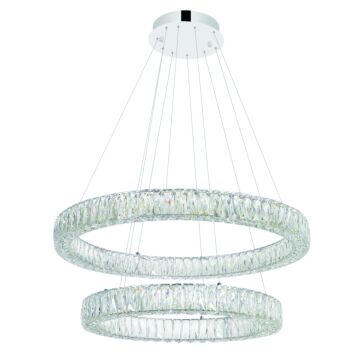 Madeline LED Chandelier in Chrome by CWI Lighting