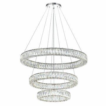 Madeline LED Chandelier in Chrome by CWI Lighting