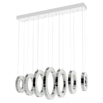 Celina LED Chandelier in Chrome by CWI Lighting