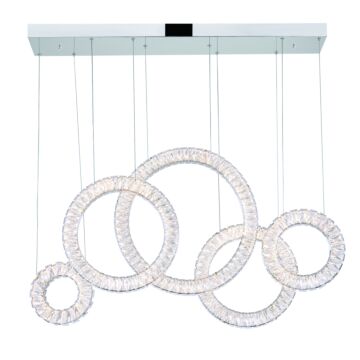 Celina LED Chandelier in Chrome by CWI Lighting