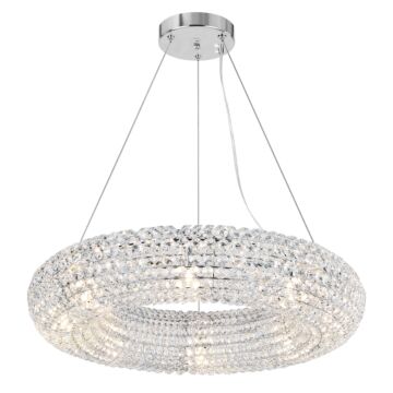 Veronique Eight Light Chandelier in Chrome by CWI Lighting