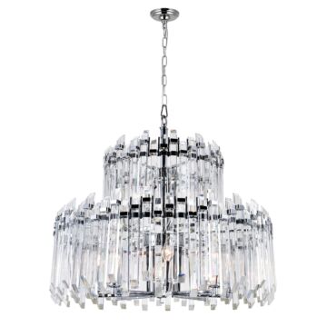 CWI Lighting Henrietta 12 Light Chandelier with Chrome Finish
